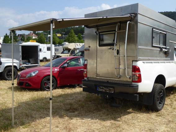 TZIpower Markisenvorzelt Autodachmarkise Auto Markise, Dachzelt,  Automarkise Schwarz/Beige