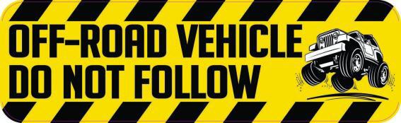 Aufkleber Offroad vehicle - don't follow