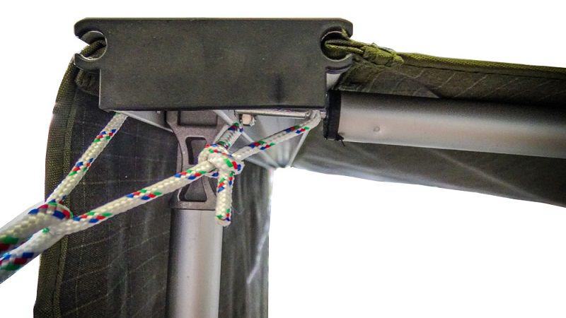 Das Front-Seitenteil steckt in einer Kederschiene.